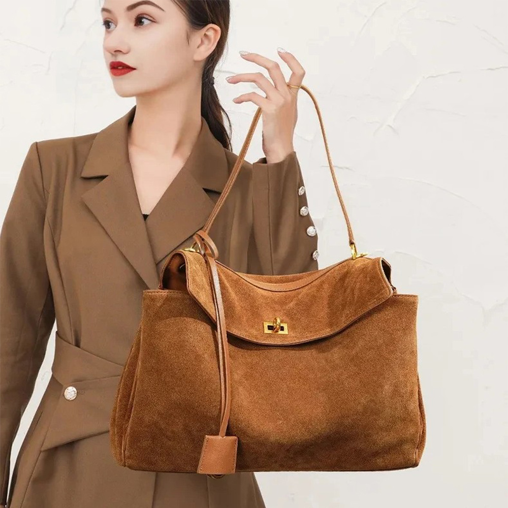 Luxury Bags Tote - Осенне-зимняя женская сумка из натуральной замши,